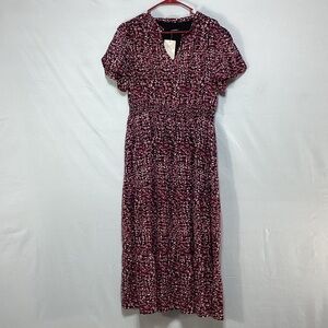 NWT Fashion Women's large Black and burgundy Maxi Dress